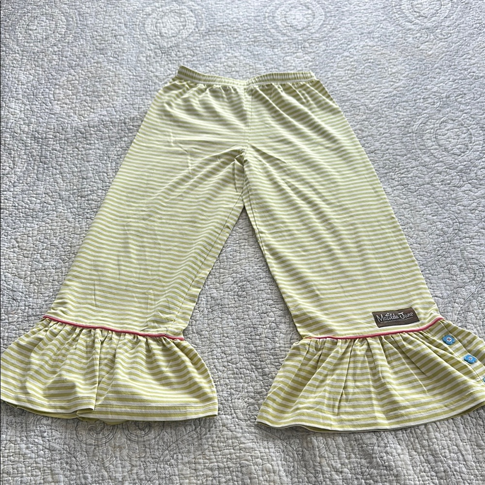 Striped Ruffle Pants
